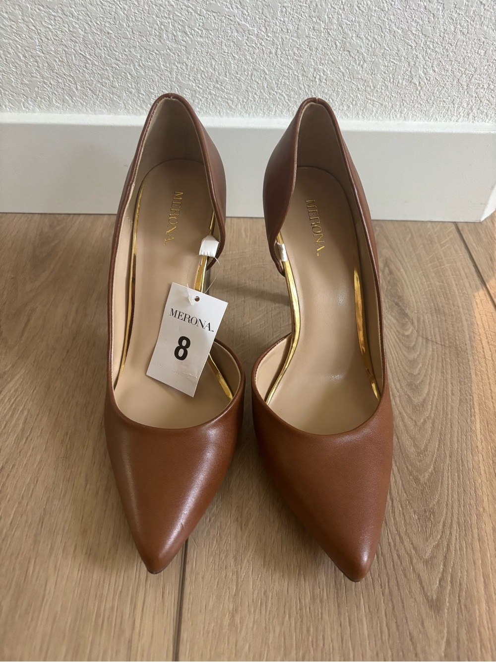 Merona Tan Pointed-Toe High Heels